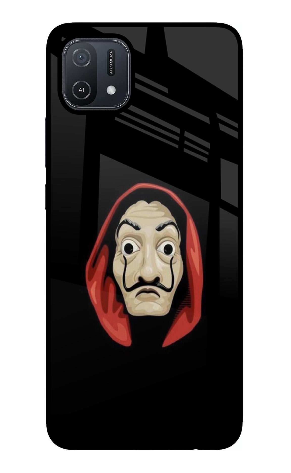 Money Heist Oppo A16 Glass Case