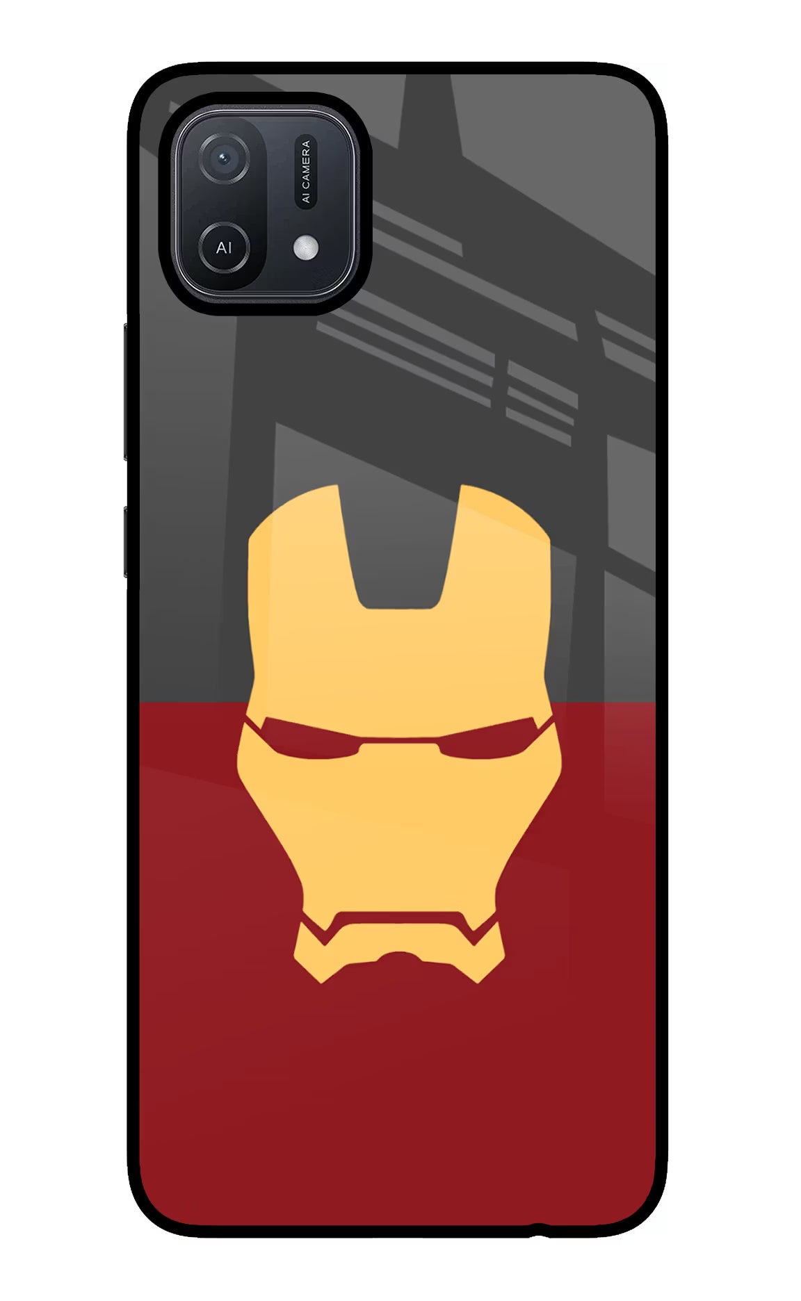 Ironman Oppo A16 Glass Case Back Cover by Casekaro