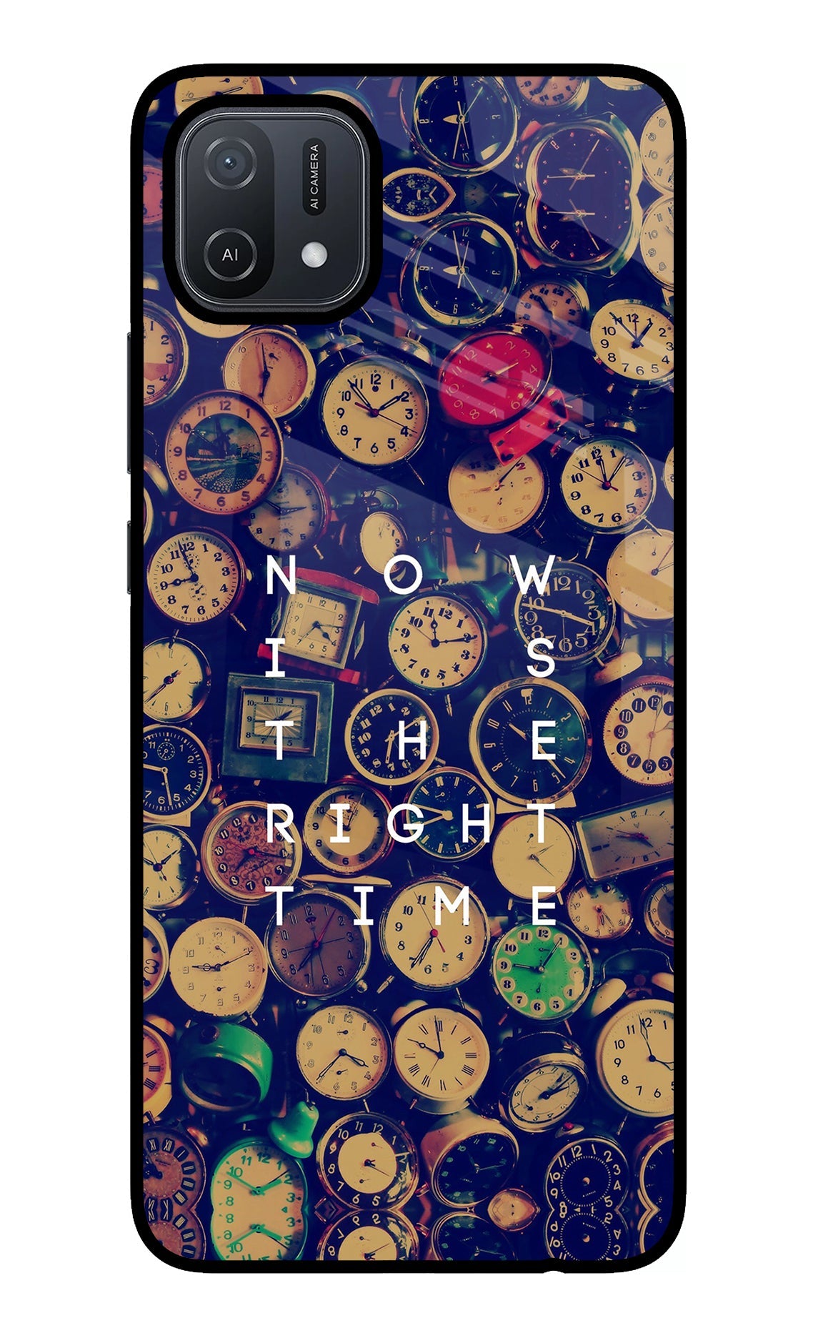 Now is the Right Time Quote Oppo A16 Back Cover