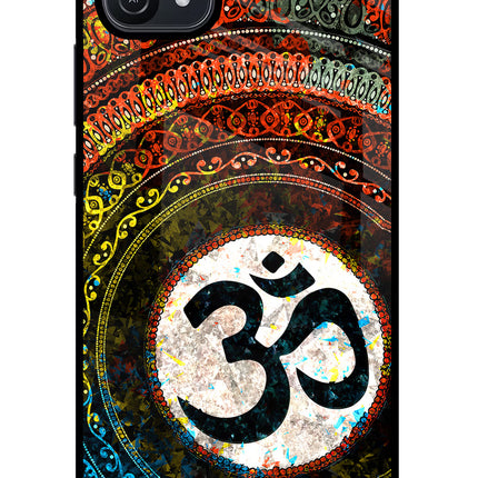 Om Cultural Oppo A16 Glass Case Back Cover by Casekaro