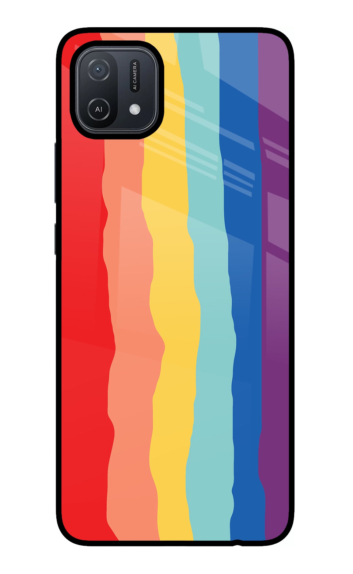 Rainbow Oppo A16 Glass Case