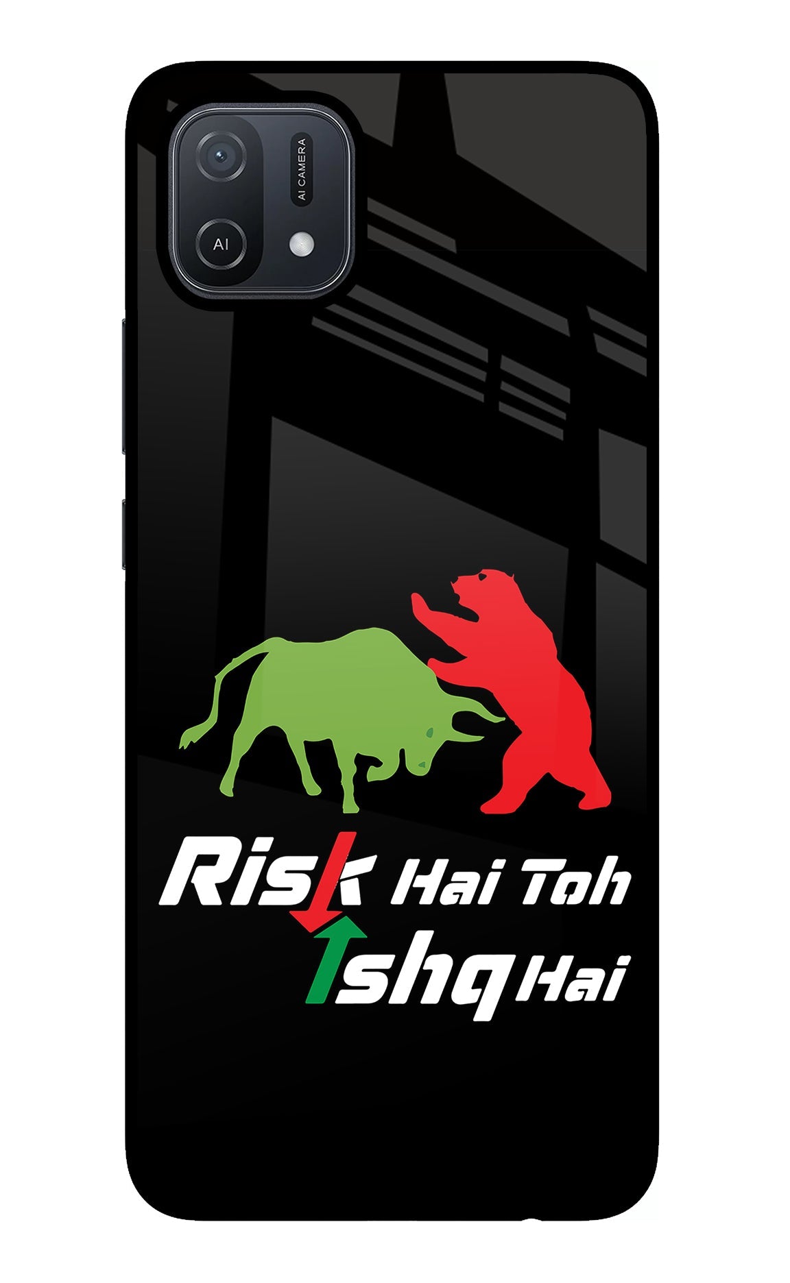 Risk Hai Toh Ishq Hai Oppo A16 Glass Case