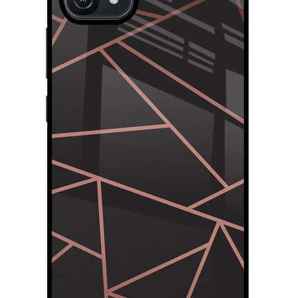 Geometric Pattern Oppo A16 Glass Case Back Cover by Casekaro