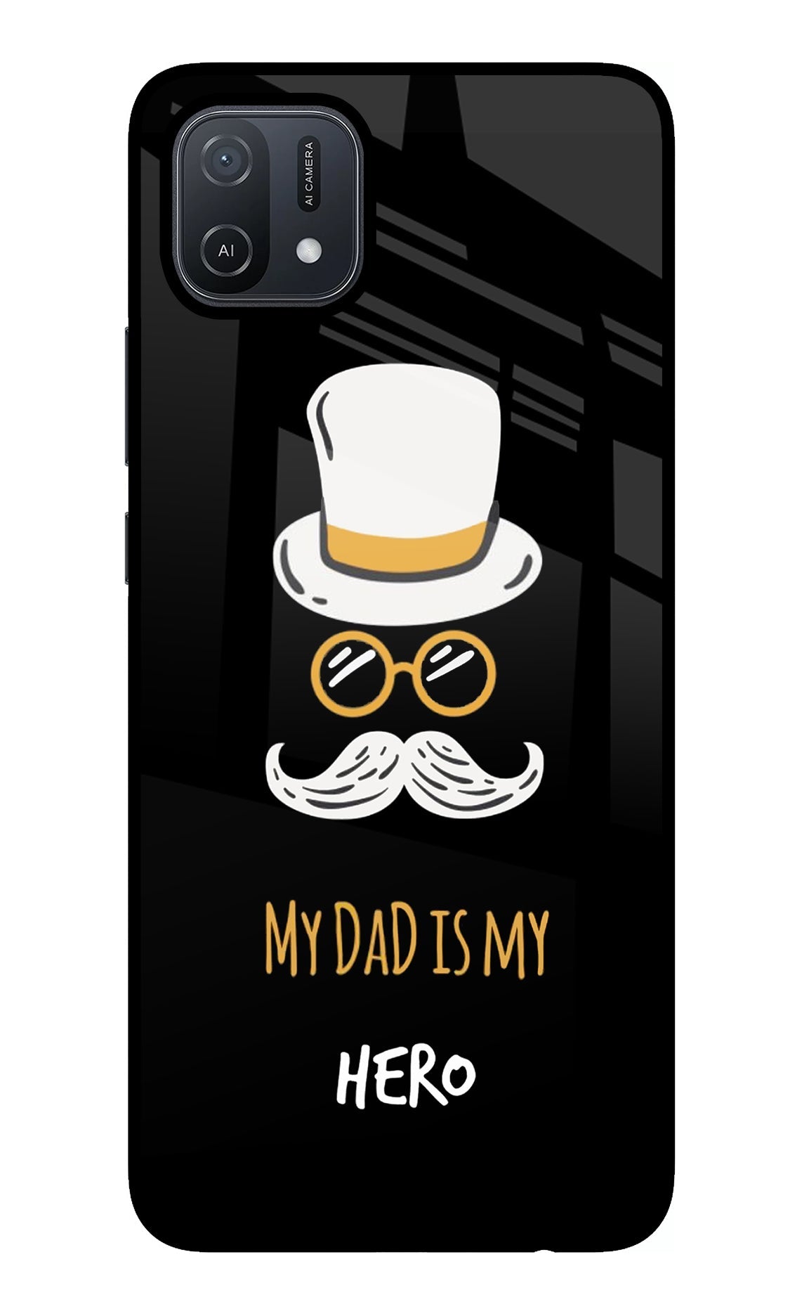 My Dad Is My Hero Oppo A16 Glass Case