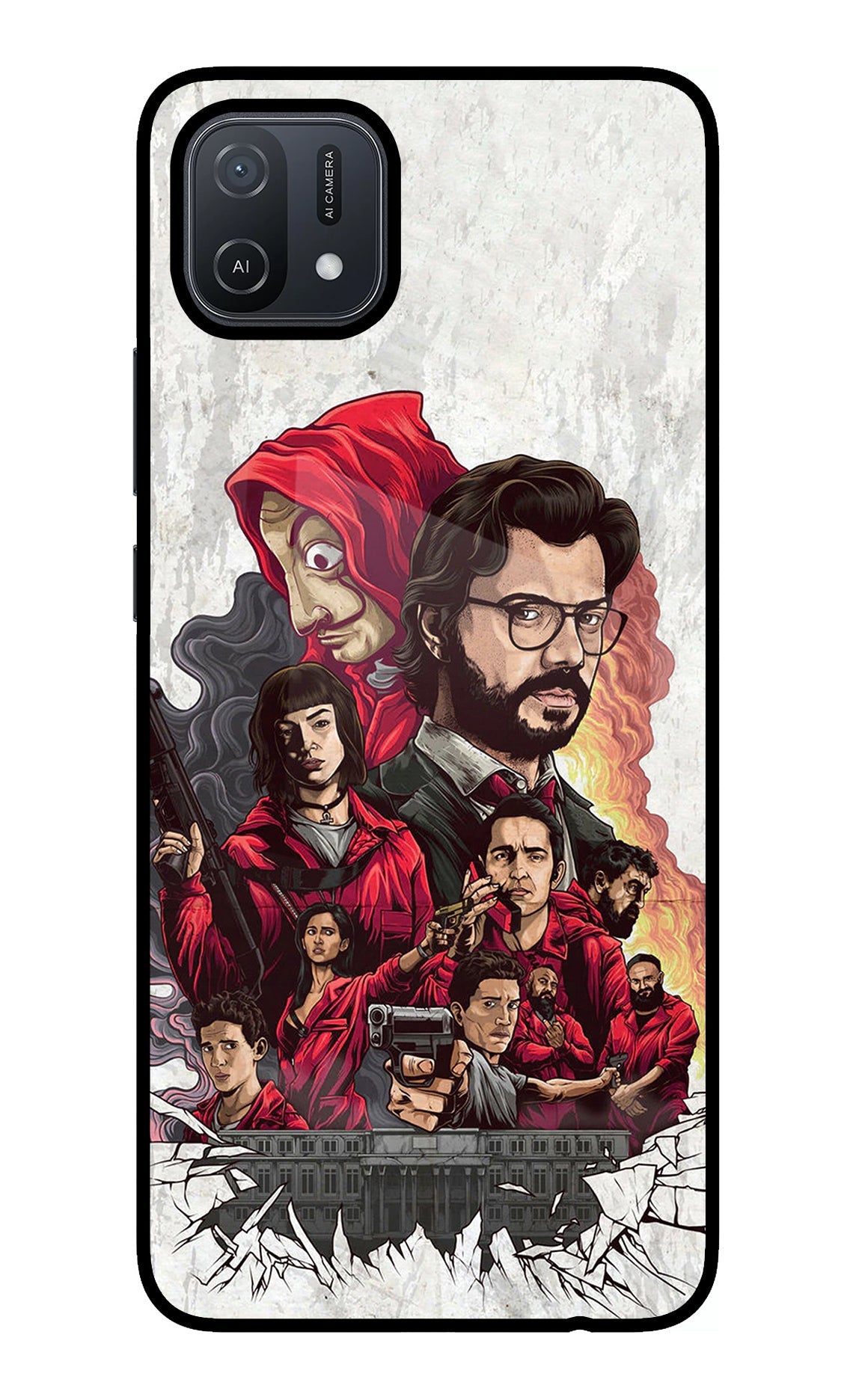 Money Heist Artwork Oppo A16 Back Cover