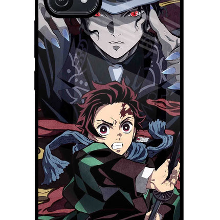 Demon Slayer Oppo A16 Glass Case Back Cover by Casekaro