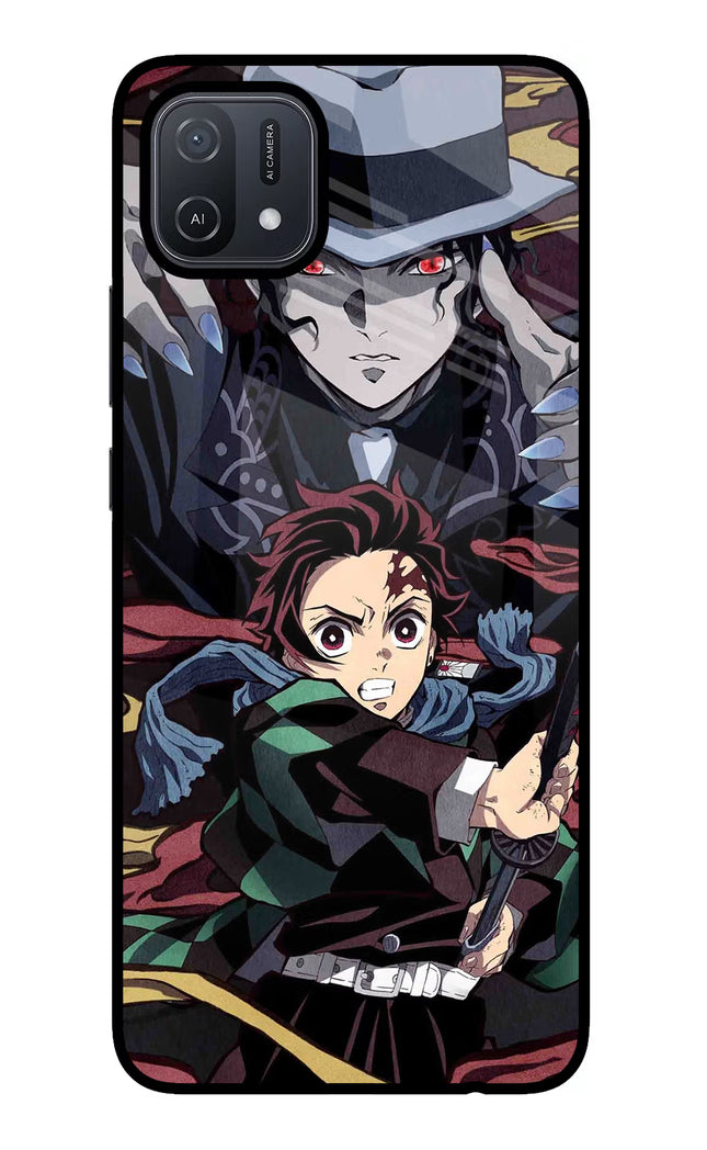 Demon Slayer Oppo A16 Glass Case Back Cover by Casekaro