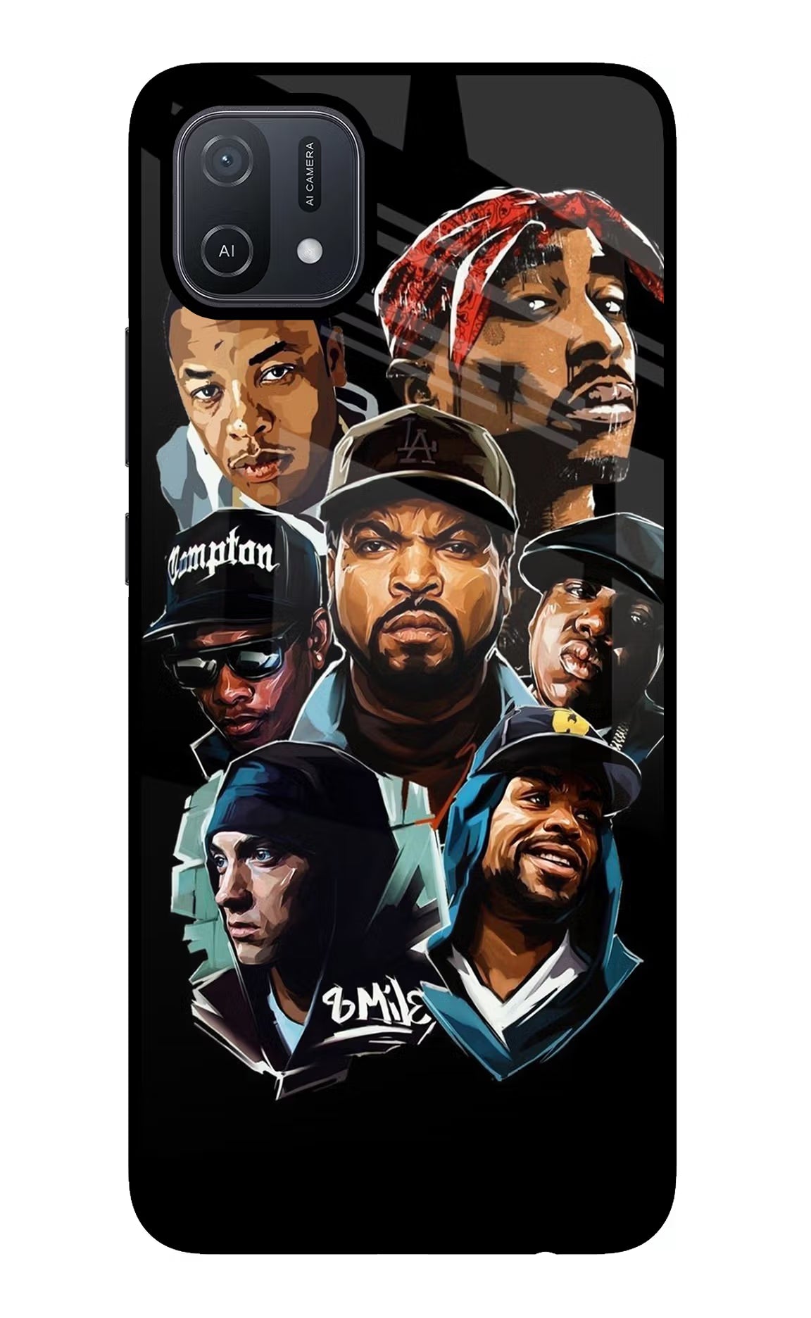 Rappers Oppo A16 Glass Case Back Cover by Casekaro