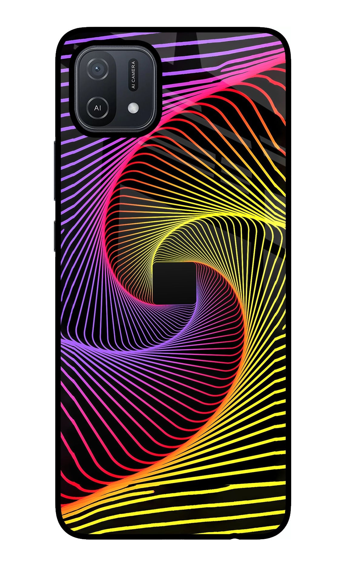 Colorful Strings Oppo A16 Glass Case