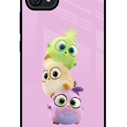 Cute Little Birds Oppo A16 Glass Case