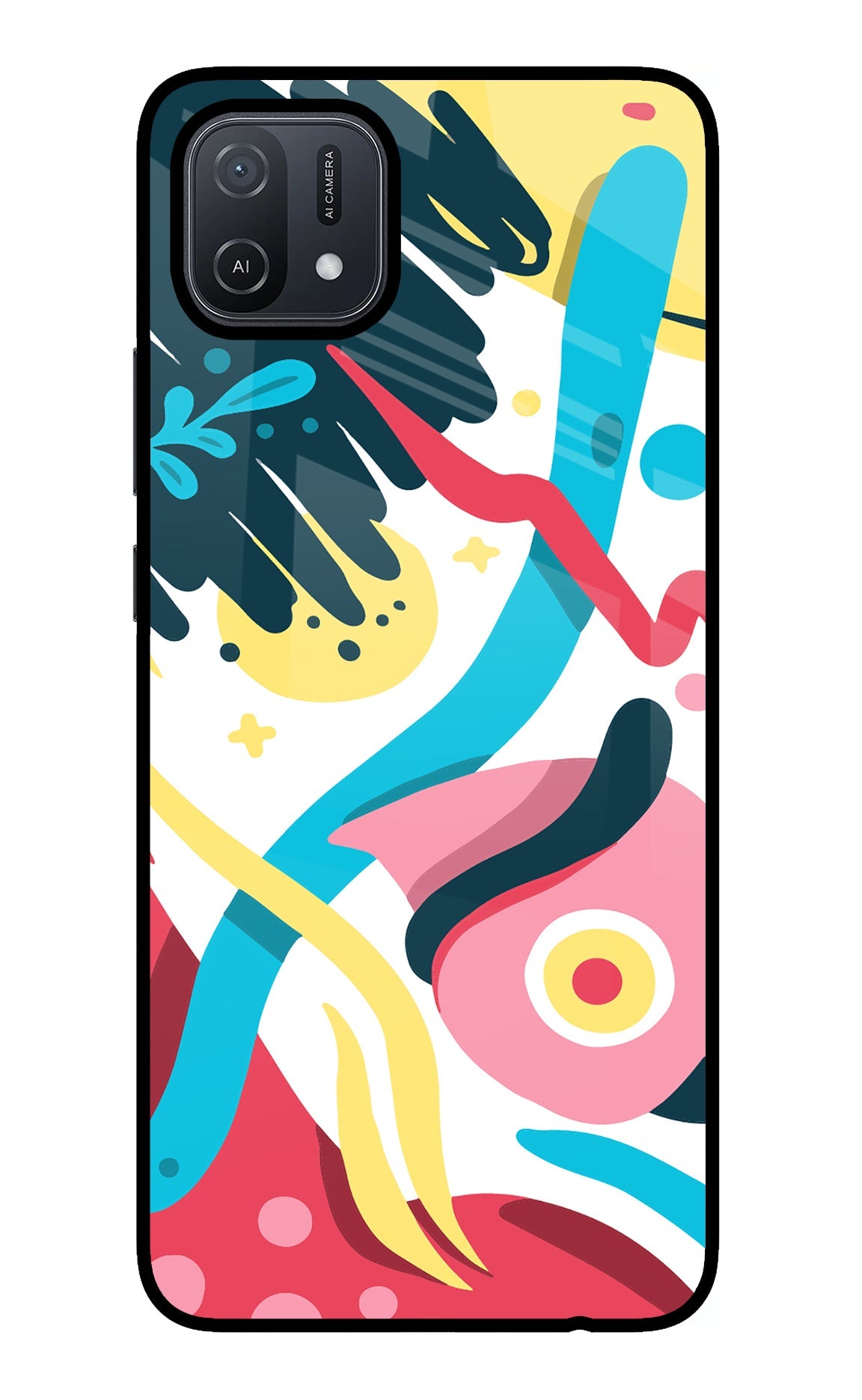 Trippy Oppo A16 Glass Case