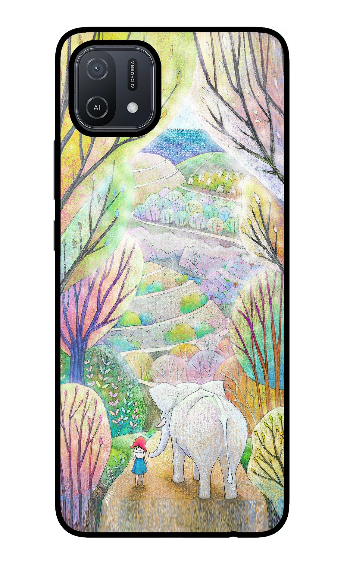 Nature Painting Oppo A16 Glass Case