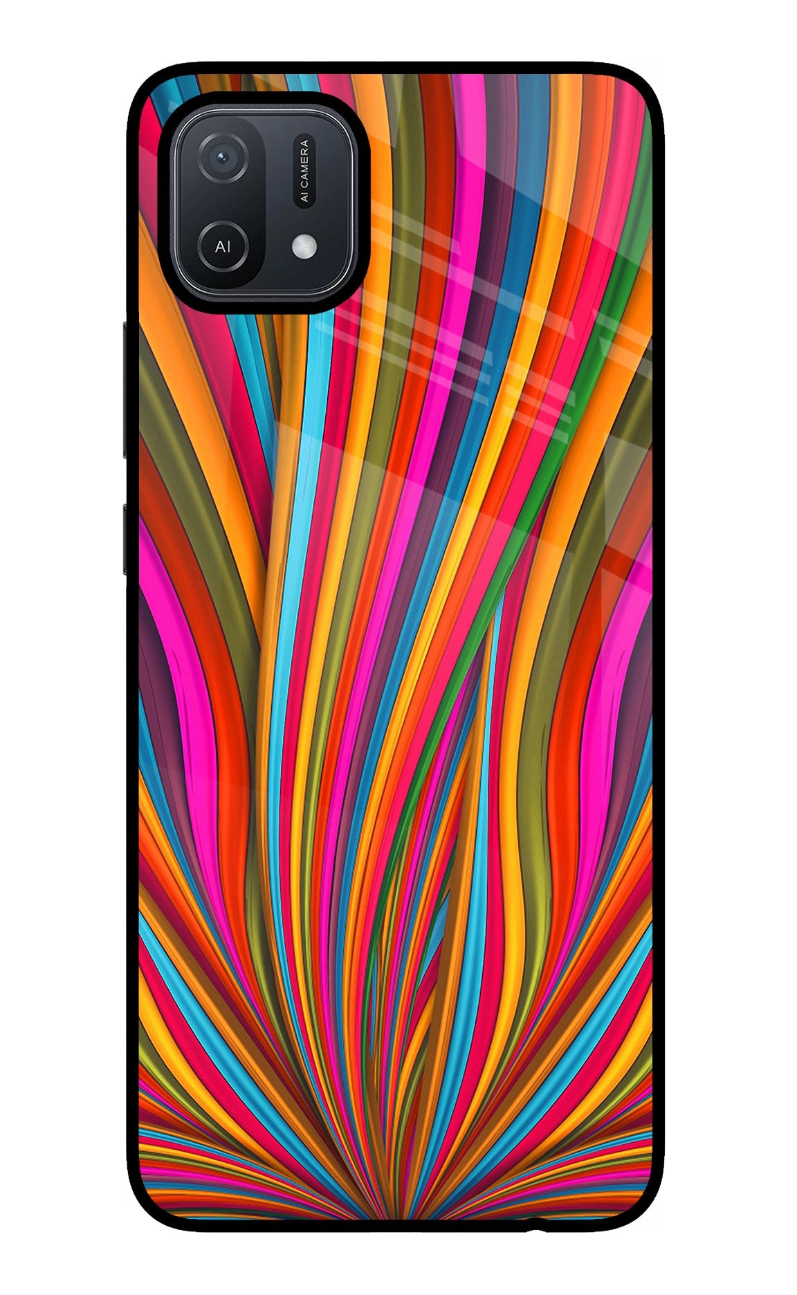 Trippy Wavy Oppo A16 Glass Case