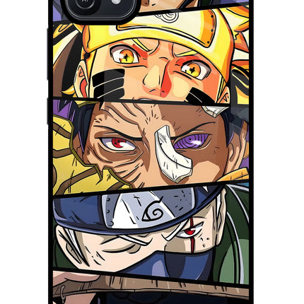 Naruto Character Oppo A16 Glass Case Back Cover by Casekaro