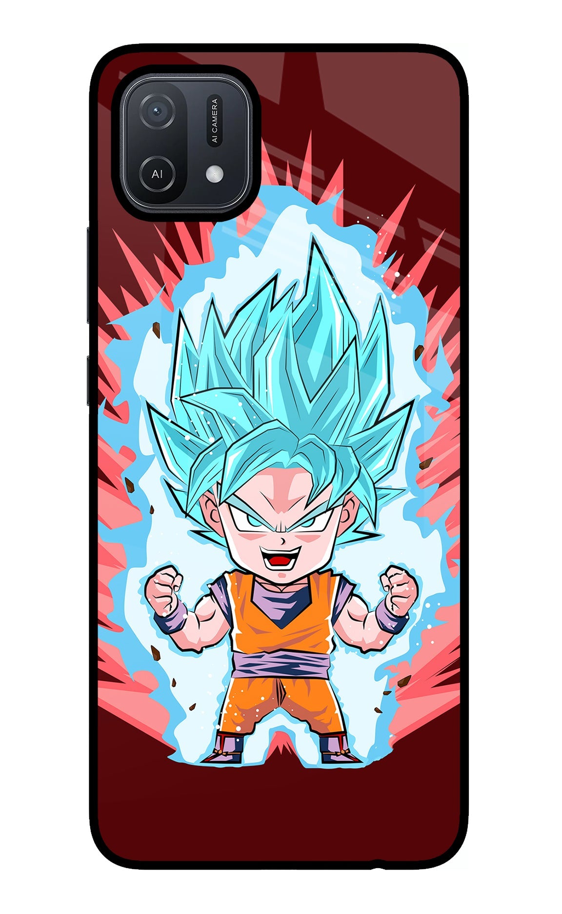 Goku Little Oppo A16 Glass Case