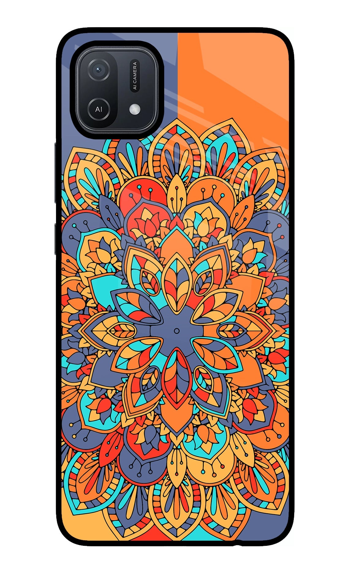 Color Mandala Oppo A16 Glass Case