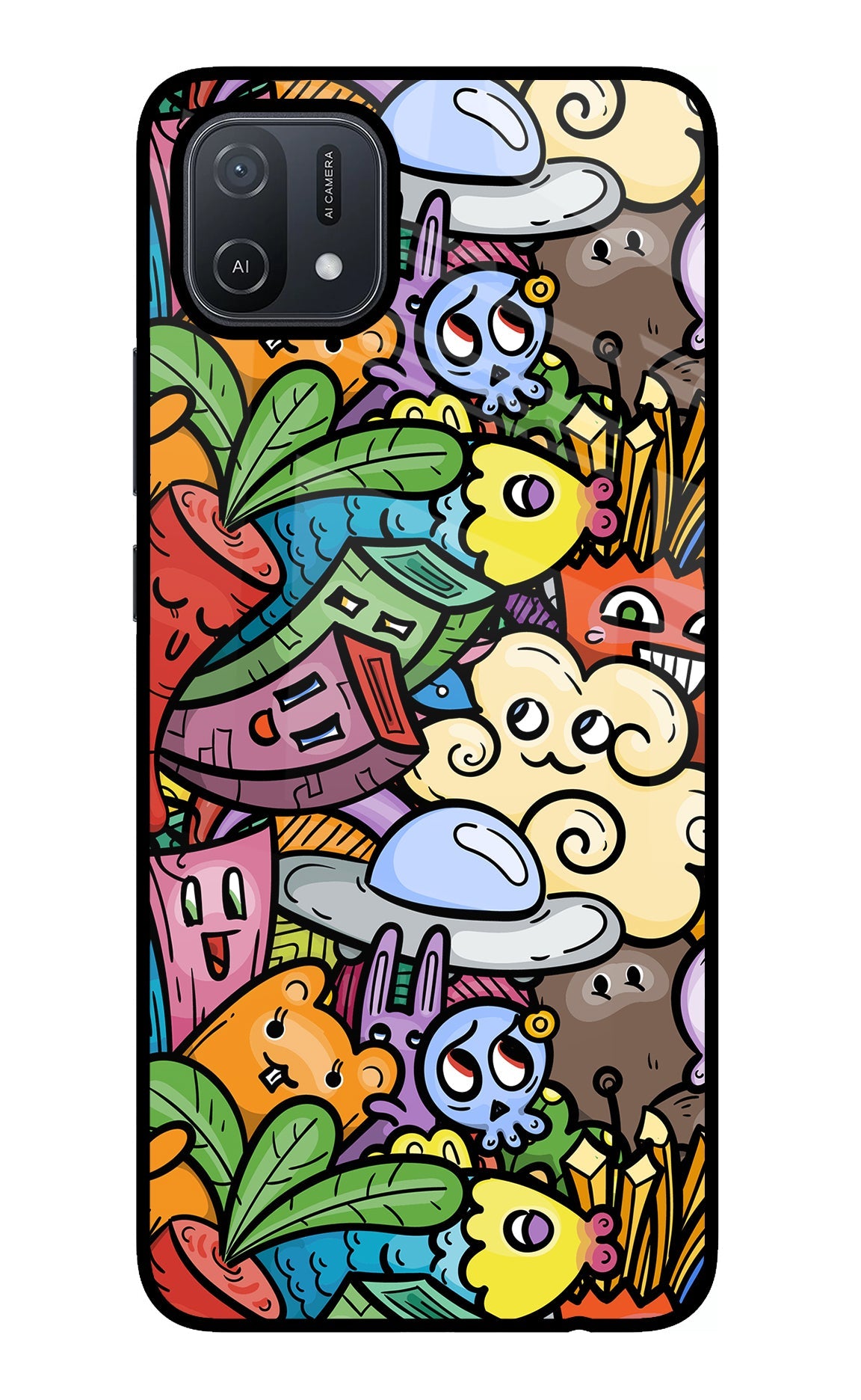 Veggie Doodle Oppo A16 Back Cover