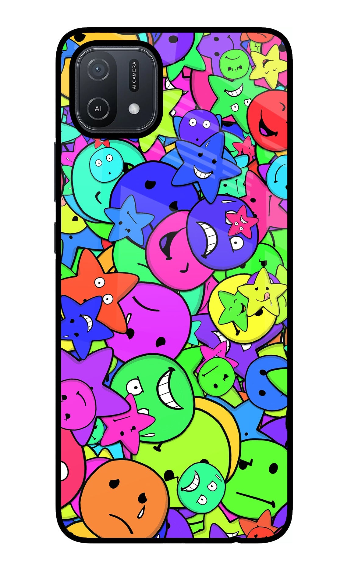 Fun Doodle Oppo A16 Glass Case