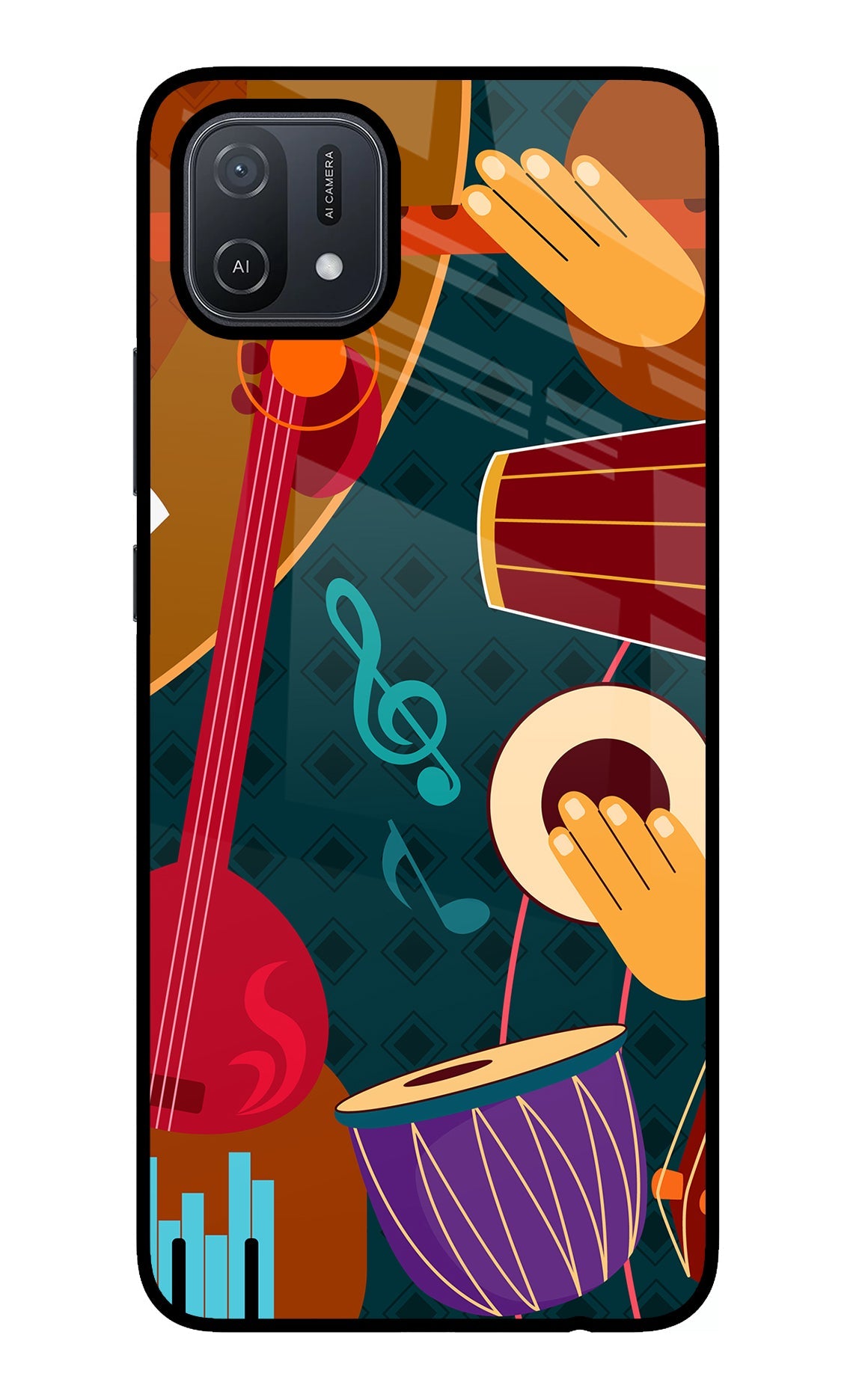 Music Instrument Oppo A16 Glass Case