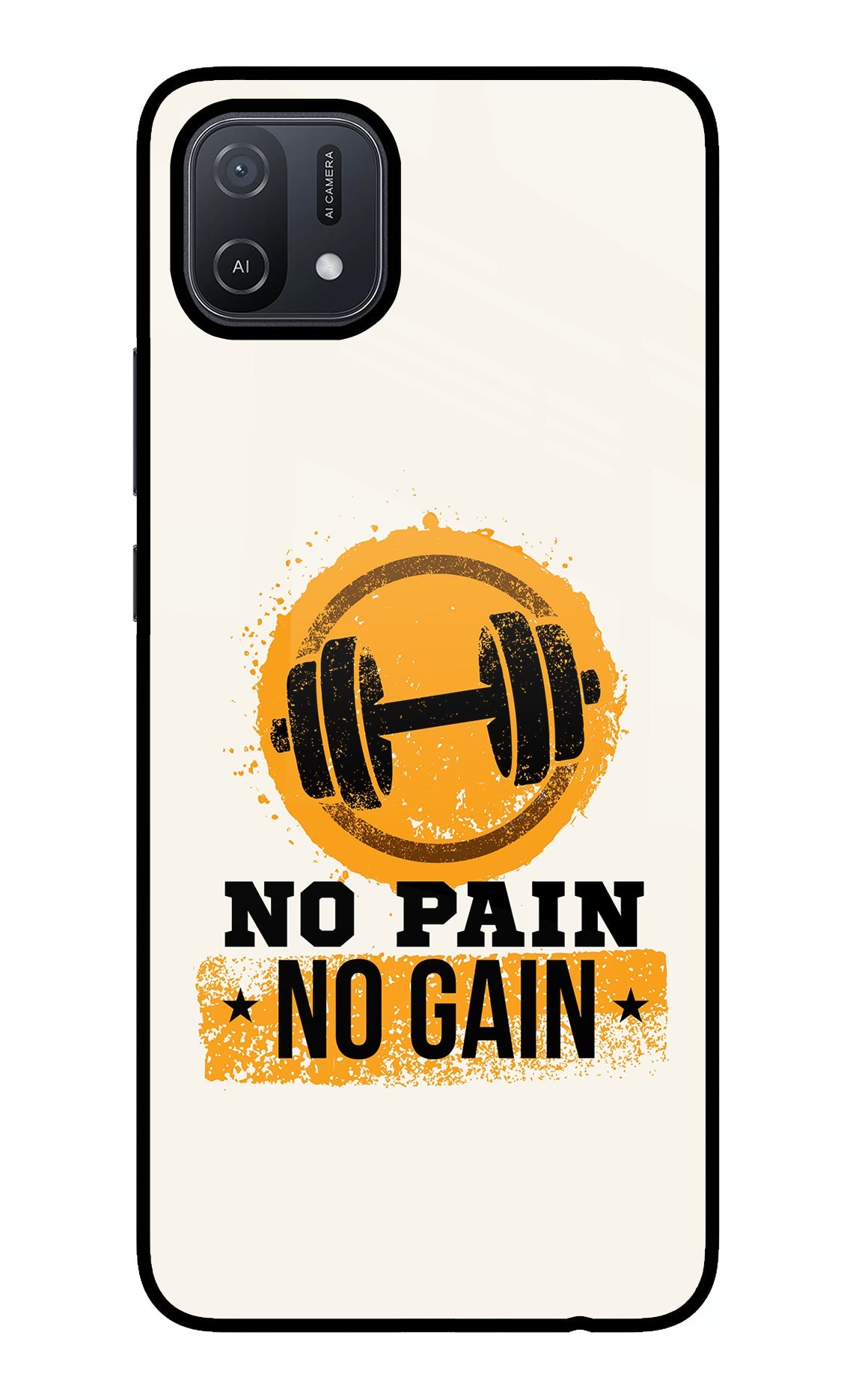 No Pain No Gain Oppo A16 Glass Case