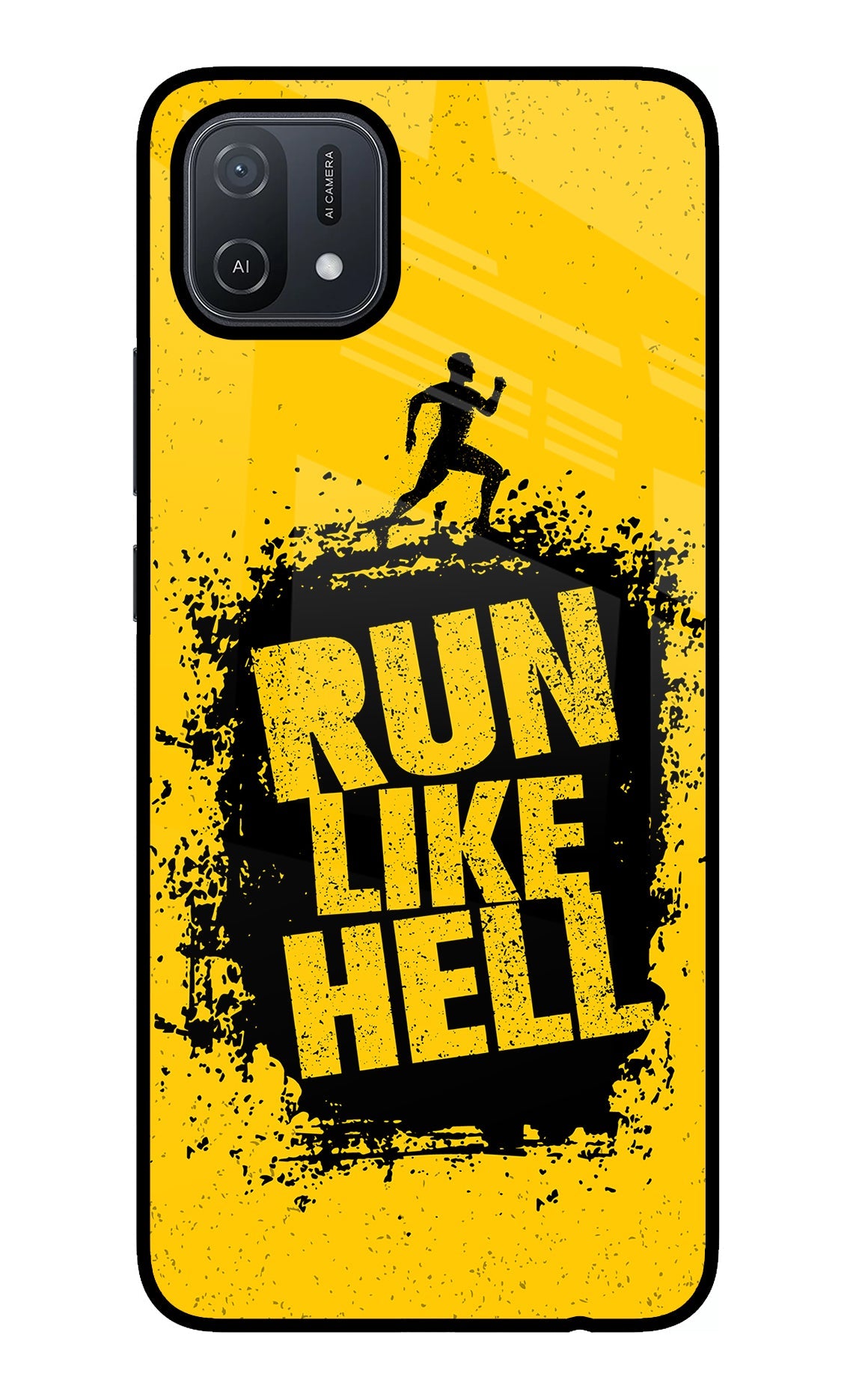 Run Like Hell Oppo A16 Glass Case