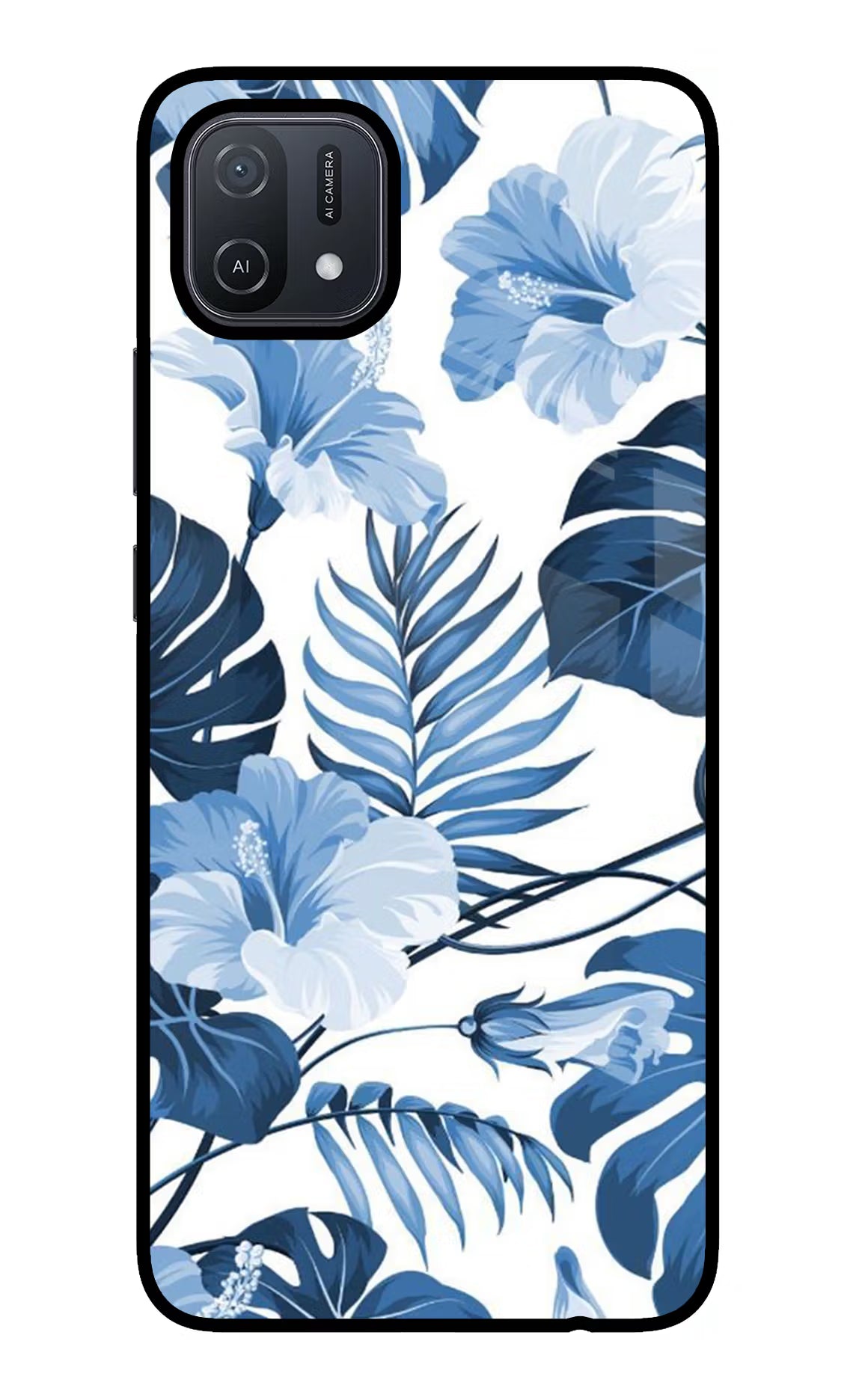 Fabric Art Oppo A16 Glass Case Back Cover by Casekaro