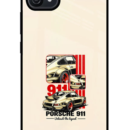 Classic Porsche 911 Oppo A16 Glass Case Back Cover by Casekaro