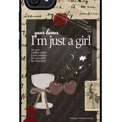 I am just a girl Oppo A16 Glass Case