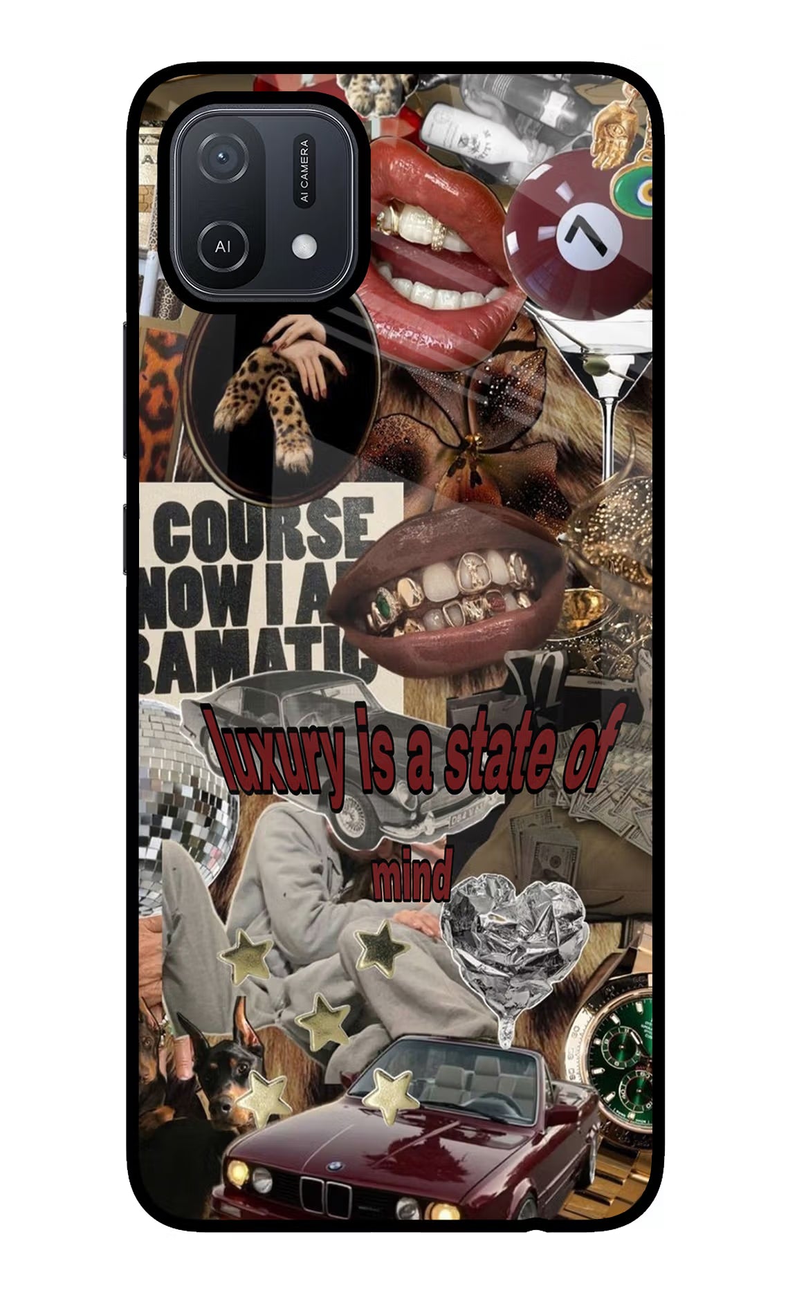 Luxury Oppo A16 Glass Case