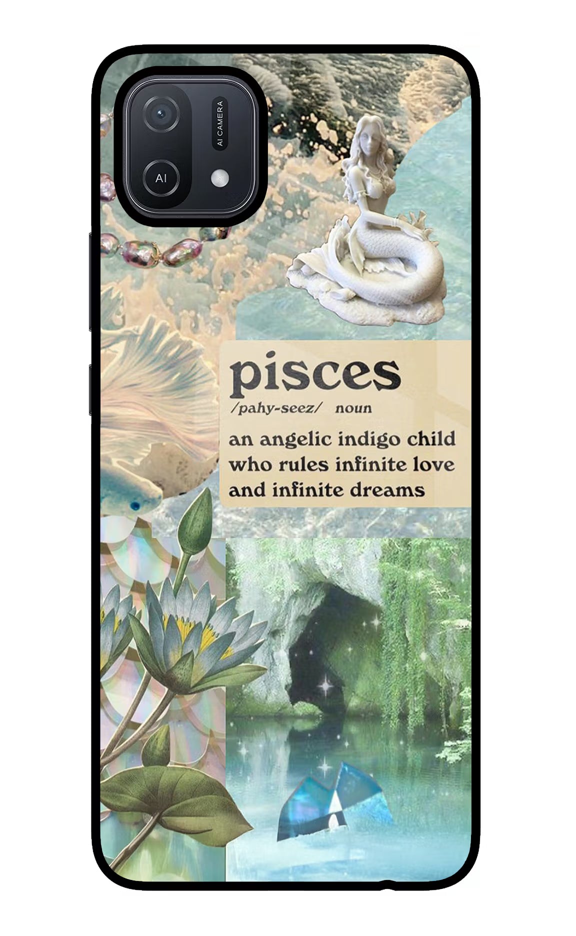Pisces Zodiac Oppo A16 Glass Case