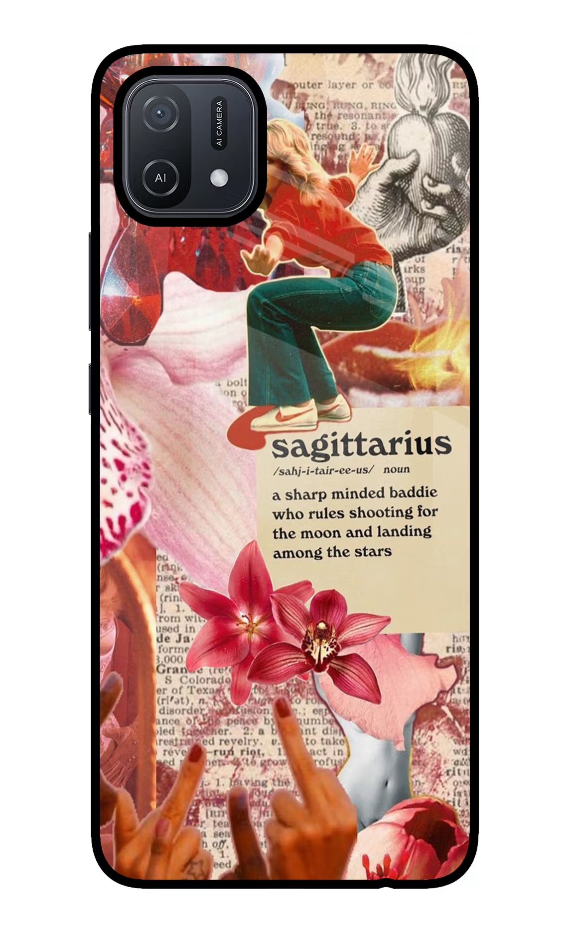 Sagittarius Zodiac Oppo A16 Glass Case