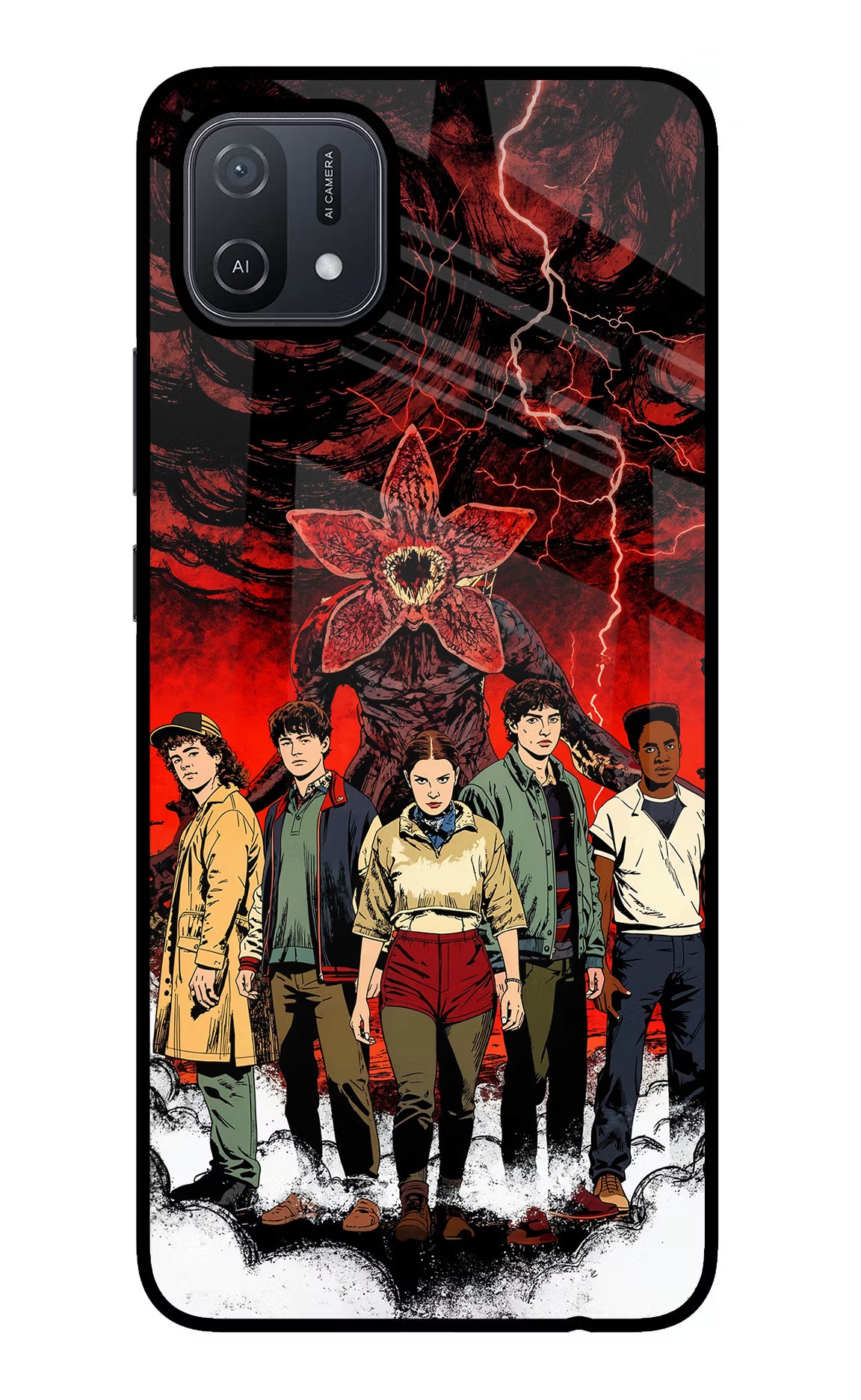 Ordinary Things Characters Oppo A16 Glass Case Back Cover by Casekaro