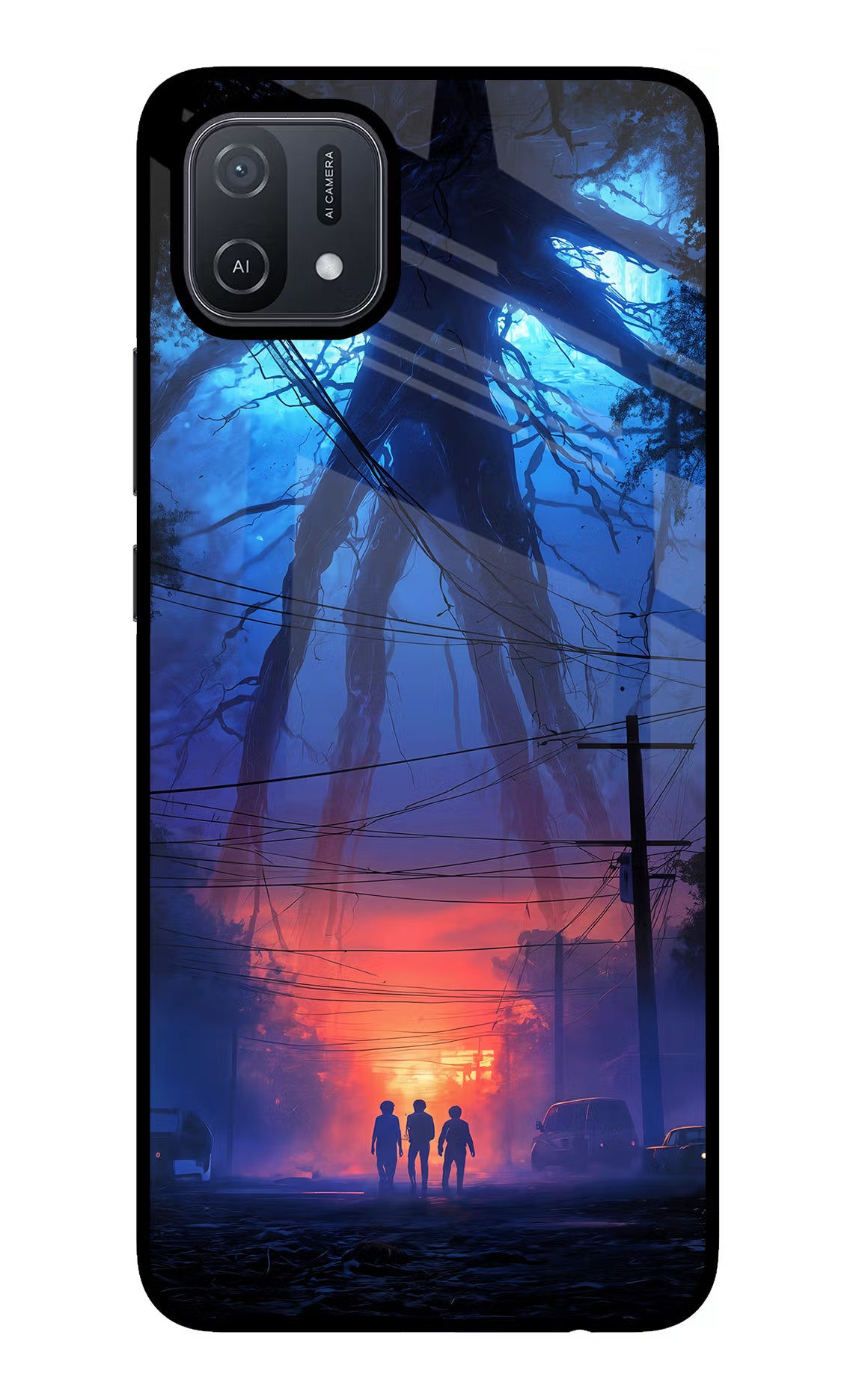 Ordinary Things Shadow Oppo A16 Glass Case Back Cover by Casekaro