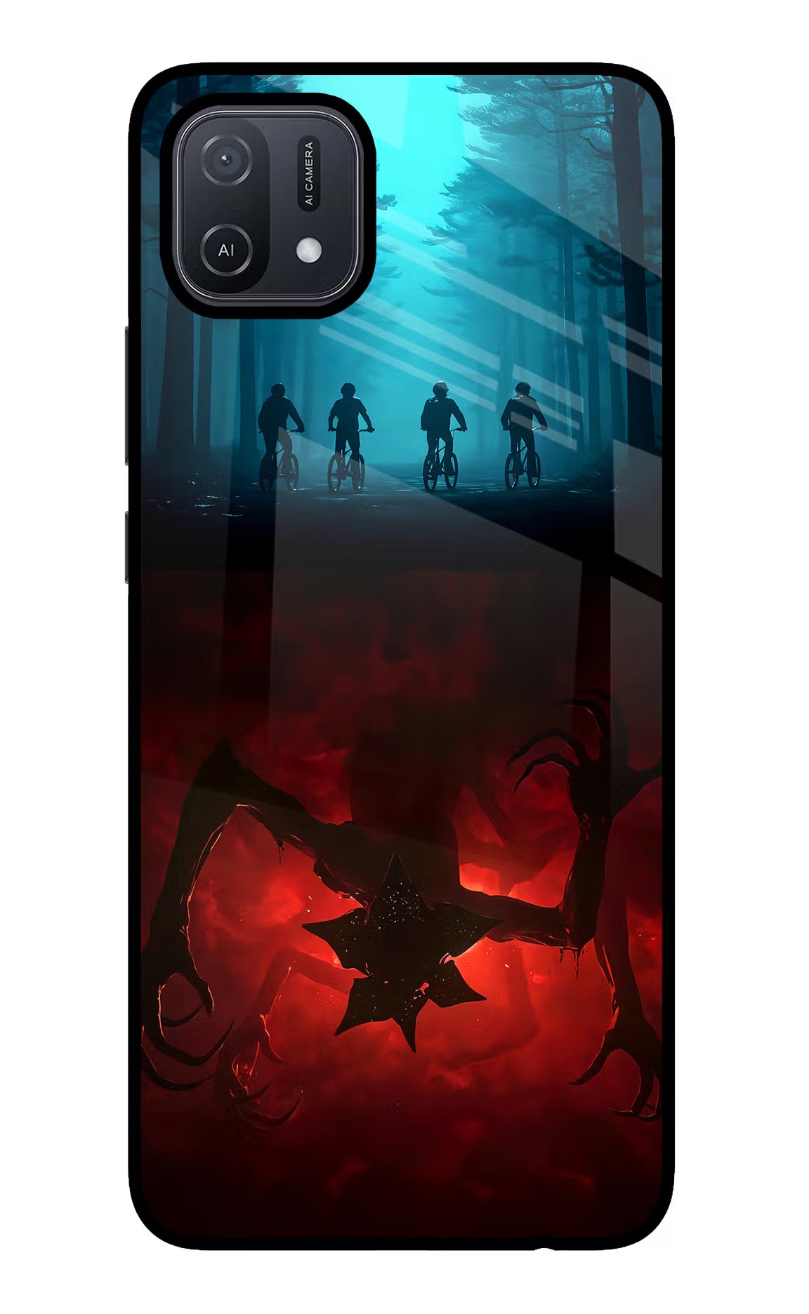 Ordinary Things Downside Up Oppo A16 Glass Case Back Cover by Casekaro