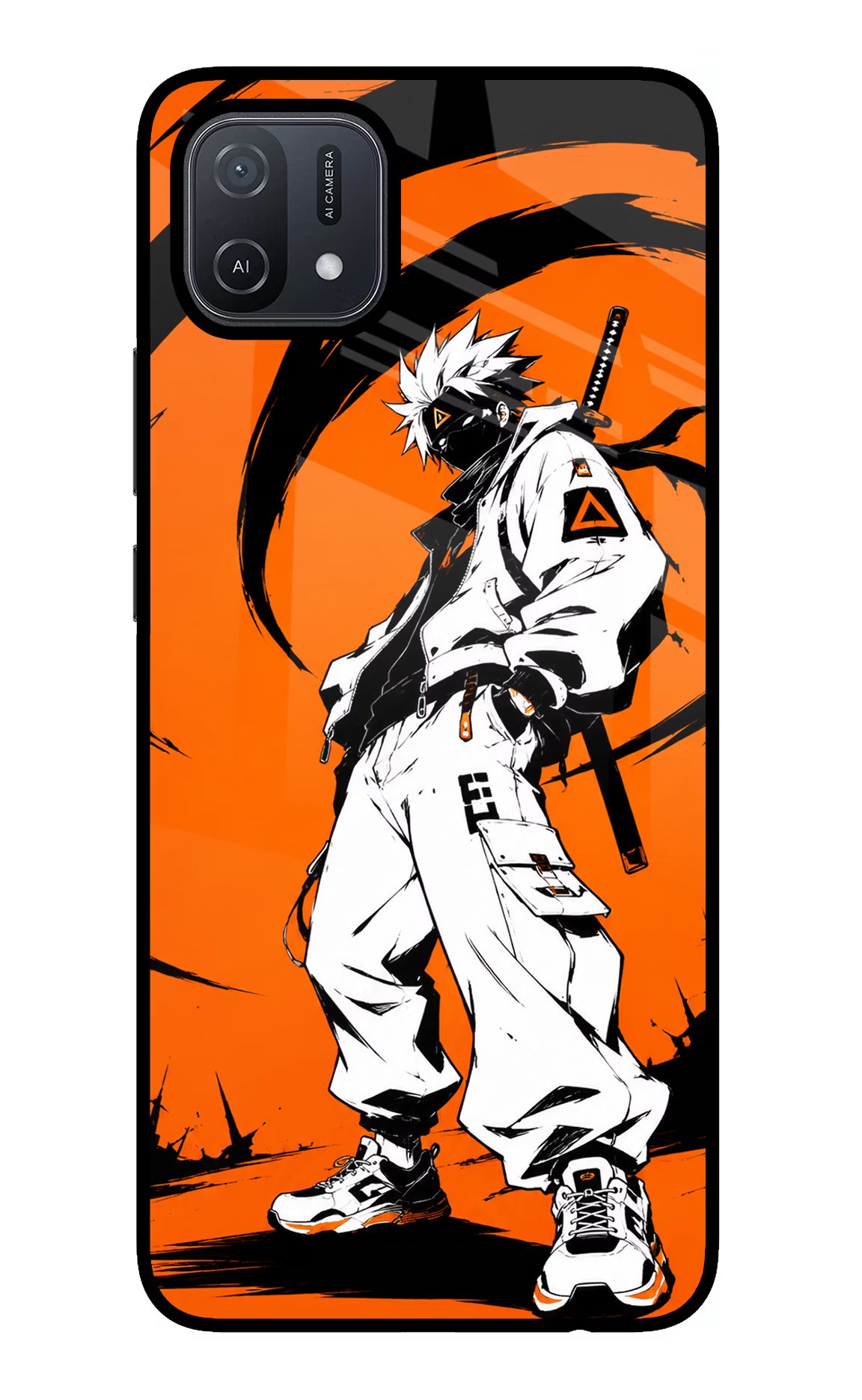 Street Samurai  Oppo A16 Glass Case Back Cover by Casekaro