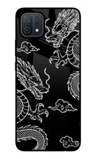 Twin Dragons Oppo A16 Glass Case