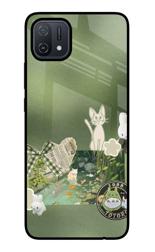 Aesthetic anime Oppo A16 Glass Case