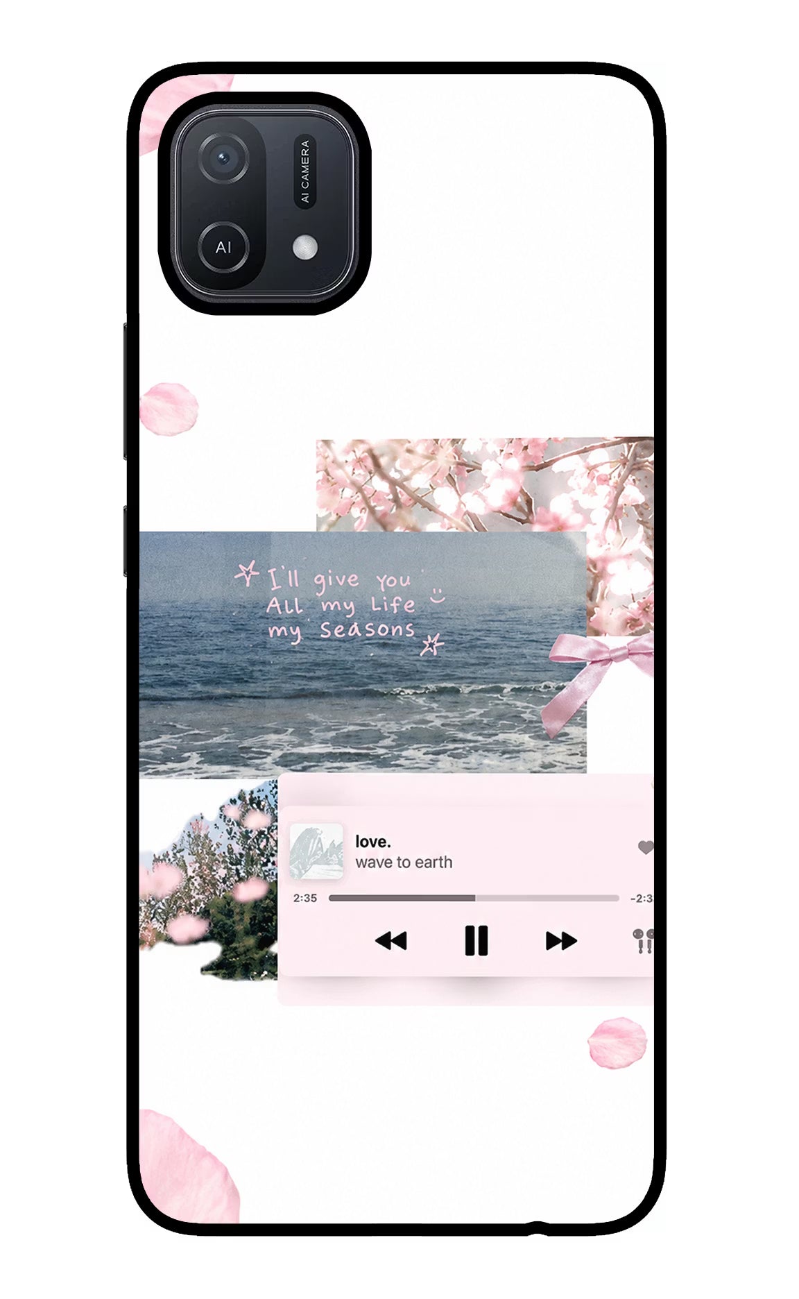 Wave to earth Oppo A16 Glass Case