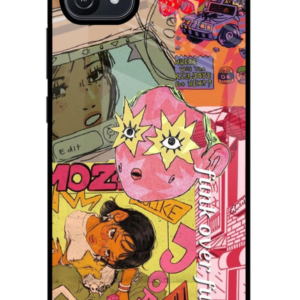 Funkover Oppo A16 Glass Case Back Cover by Casekaro