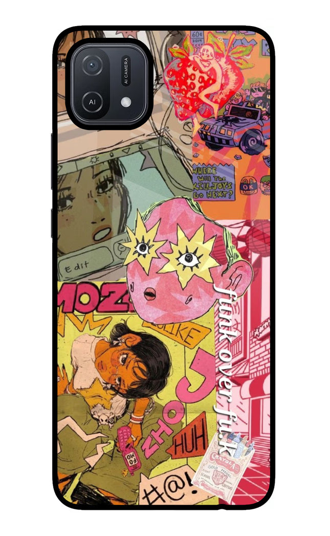 Funkover Oppo A16 Glass Case Back Cover by Casekaro