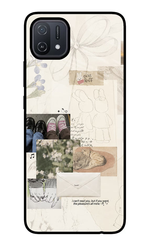 Soft Aesthetic Oppo A16 Glass Case