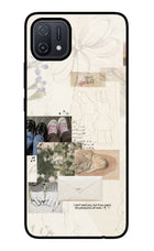 Soft Aesthetic Oppo A16 Glass Case Back Cover by Casekaro