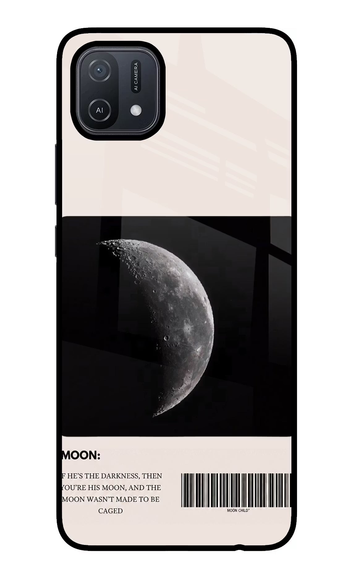 Moon Phase Oppo A16 Glass Case