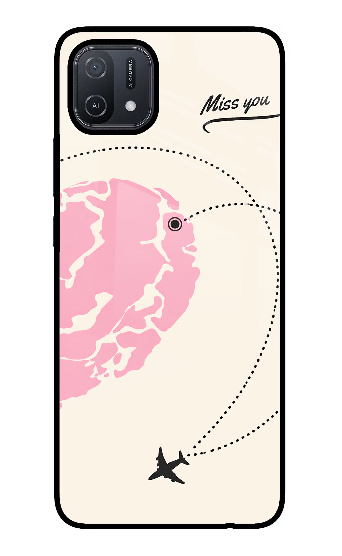 Miss Orbit Oppo A16 Glass Case