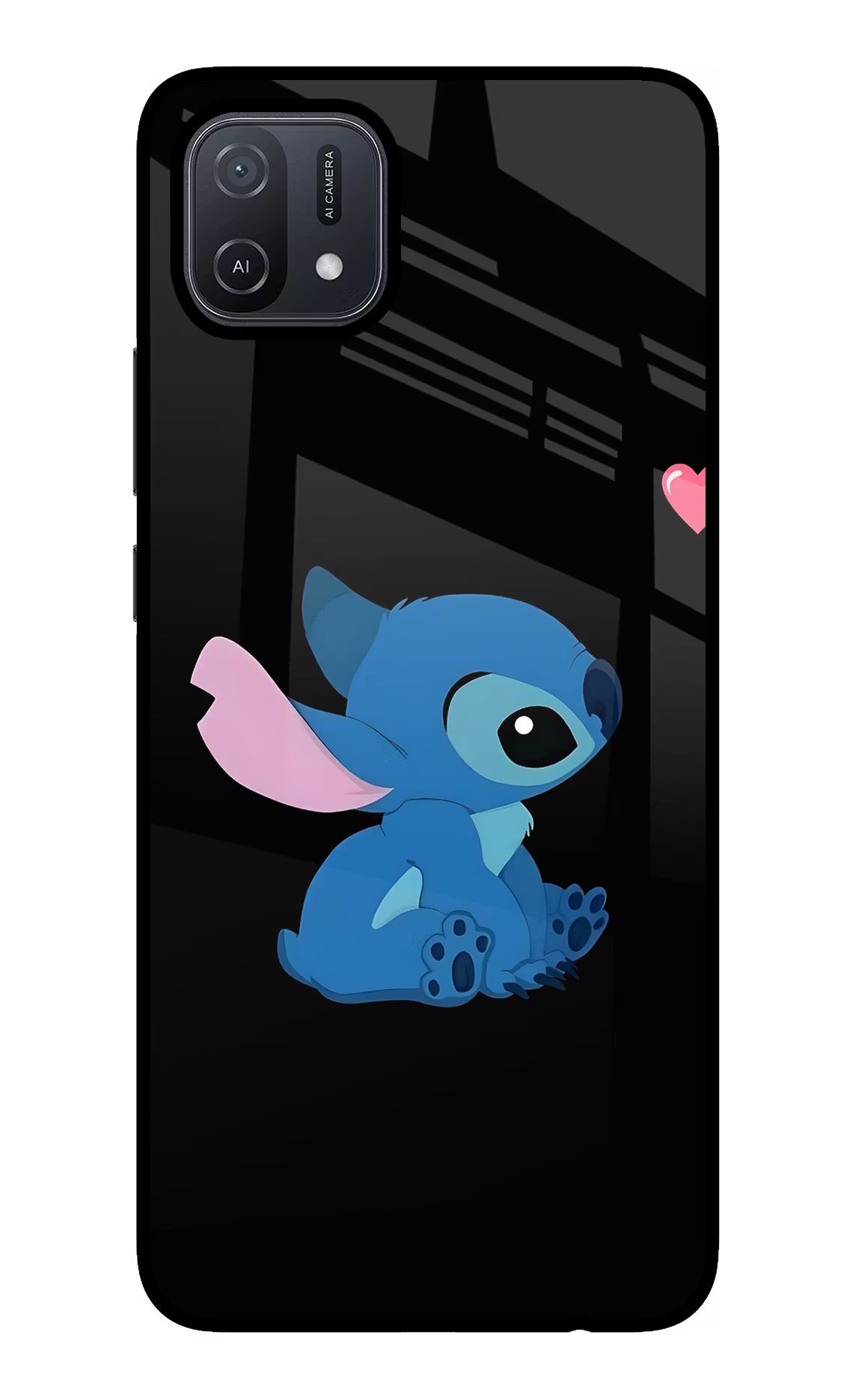 Stitch Crush Oppo A16 Glass Case