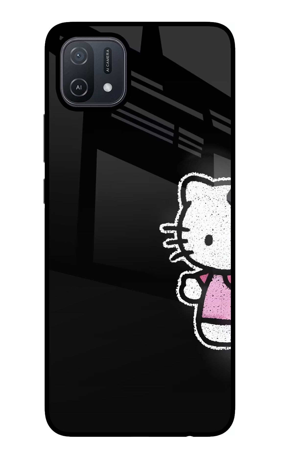 Kitty Charm Oppo A16 Glass Case