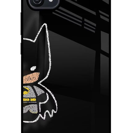 Bat Kitty Oppo A16 Glass Case Back Cover by Casekaro