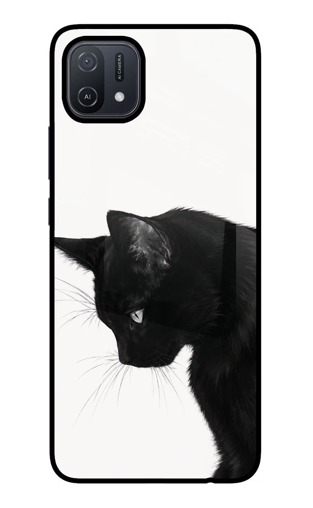 Shadow Gaze Oppo A16 Glass Case Back Cover by Casekaro