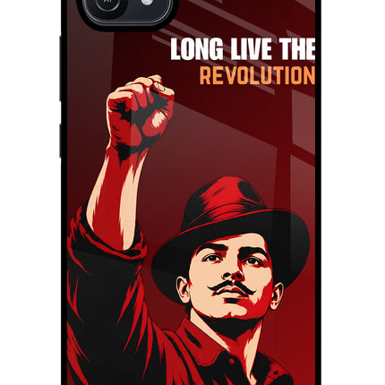 Bhagat Singh Revolution Oppo A16 Glass Case