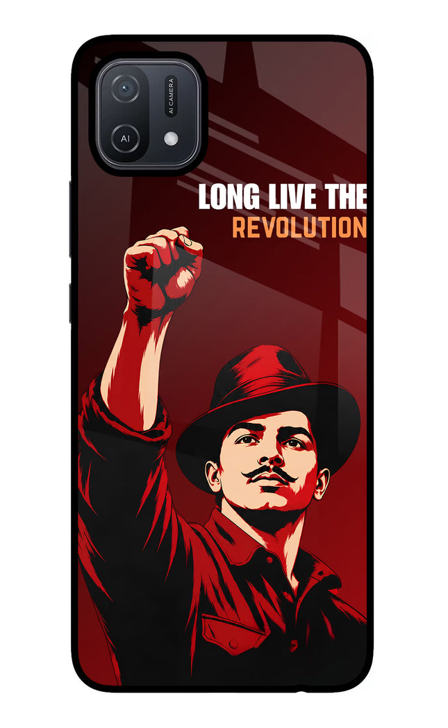 Bhagat Singh Revolution Oppo A16 Glass Case
